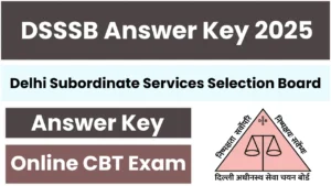DSSSB Answer Key 2025