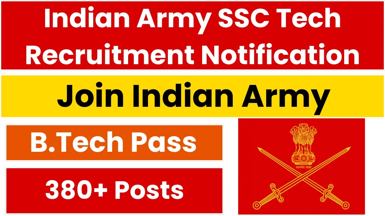 Indian Army SSC Tech Recruitment Notification