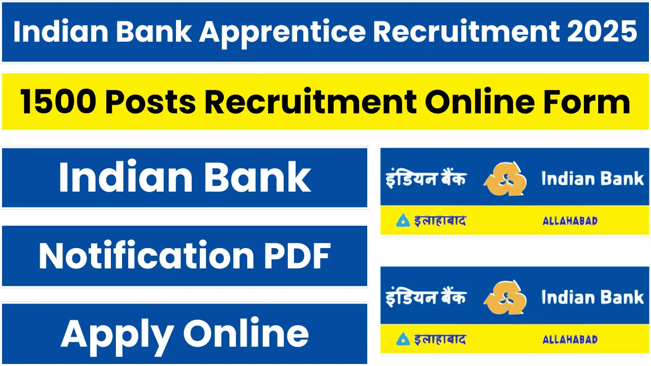 Indian Bank Apprentice Recruitment 2025