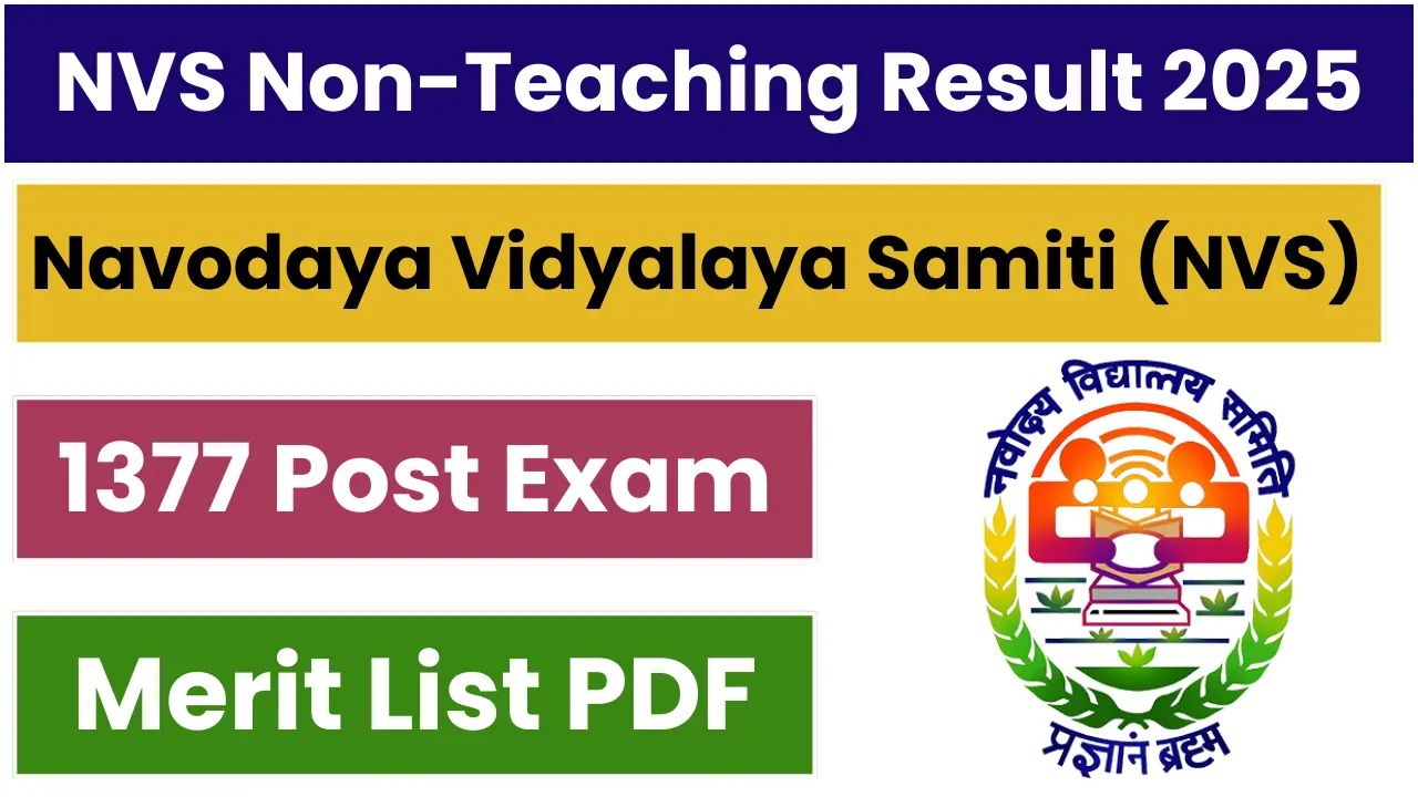 NVS Non-Teaching Result 2025
