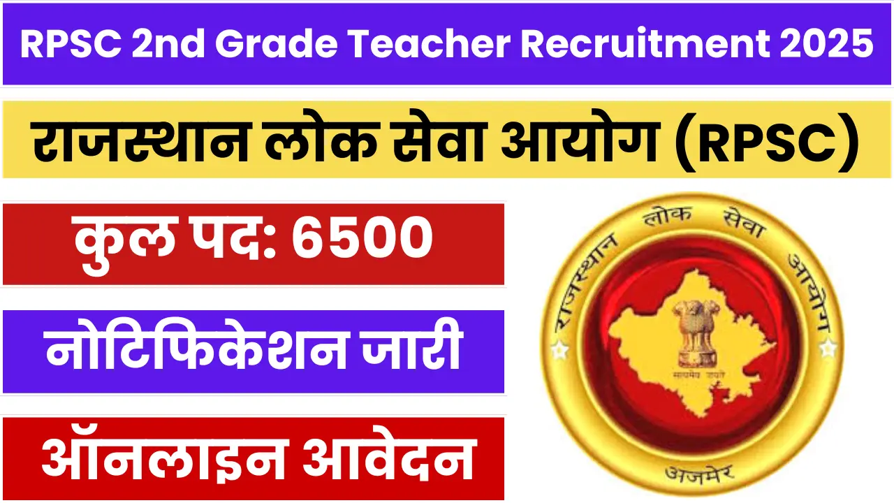 RPSC 2nd Grade Teacher Recruitment 2025
