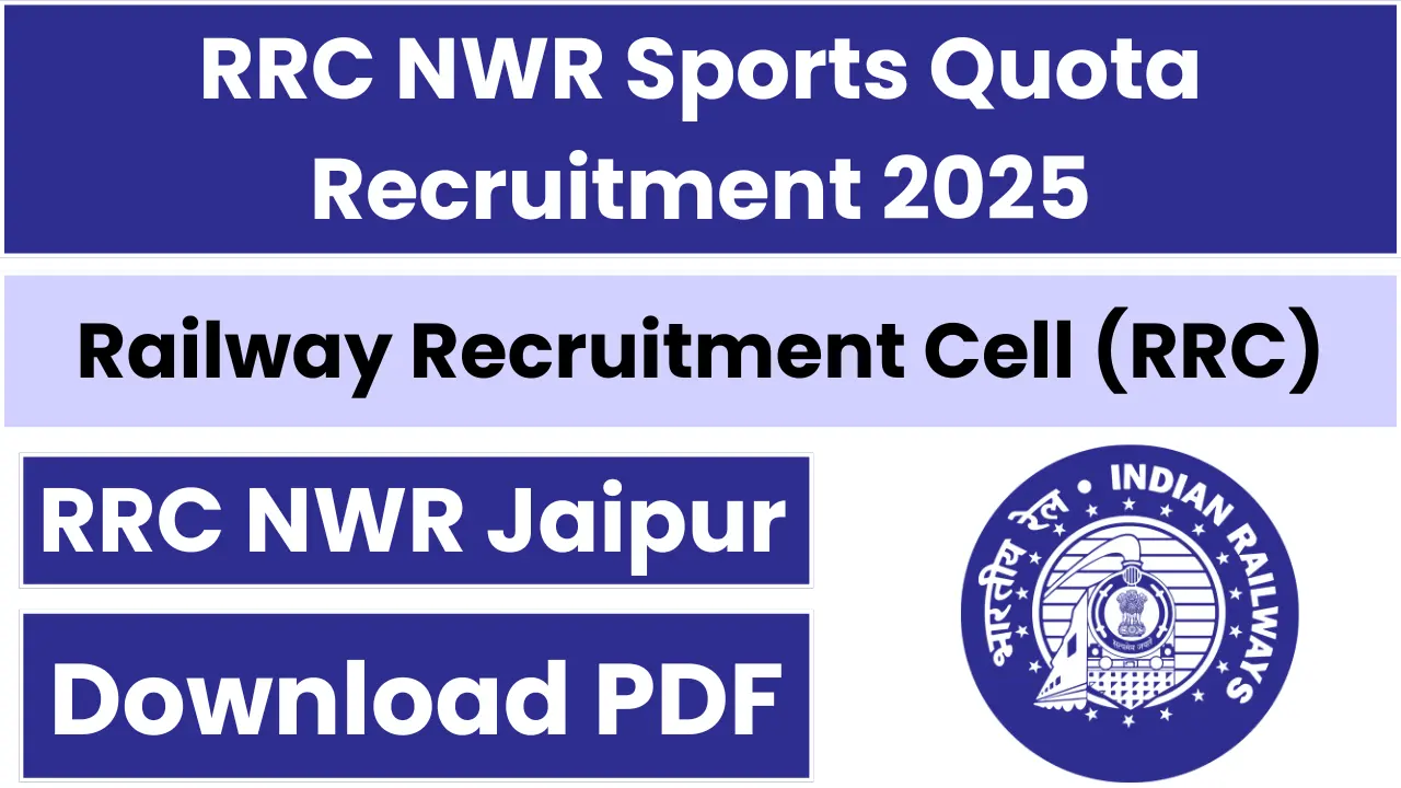 RRC NWR Sports Quota Recruitment 2025