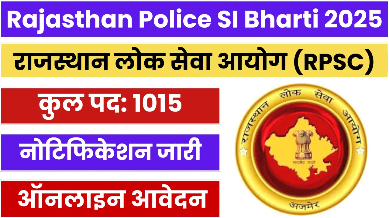 Rajasthan Police SI Bharti 2025