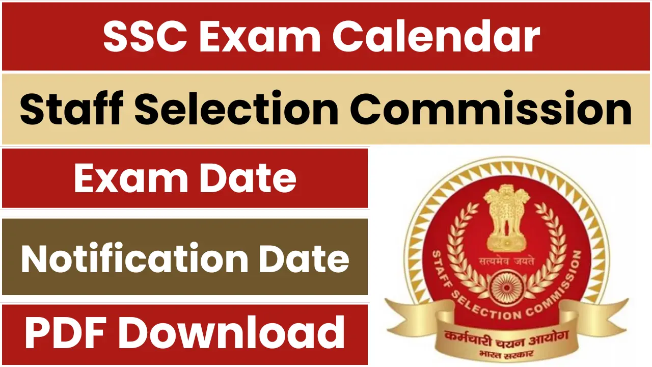 SSC Exam Calendar