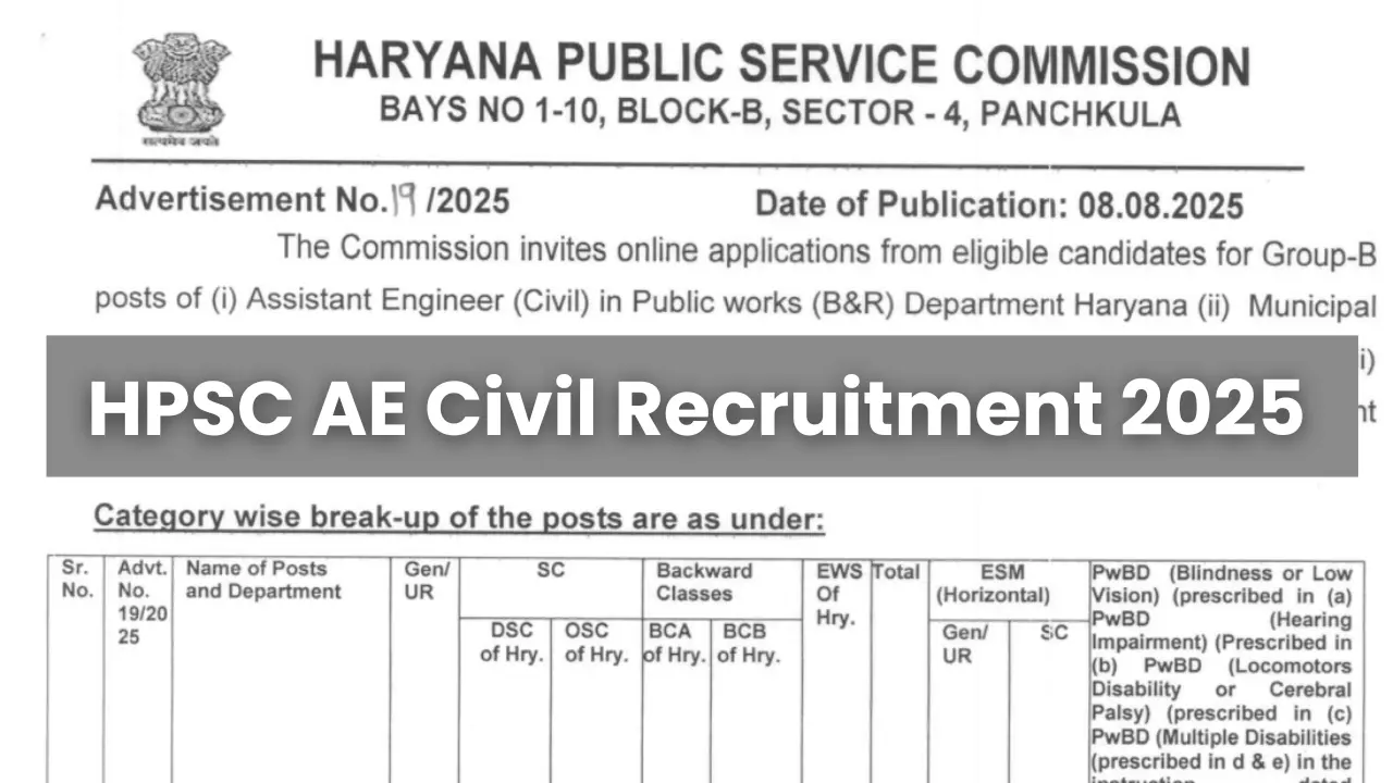 HPSC AE Civil Recruitment 2025