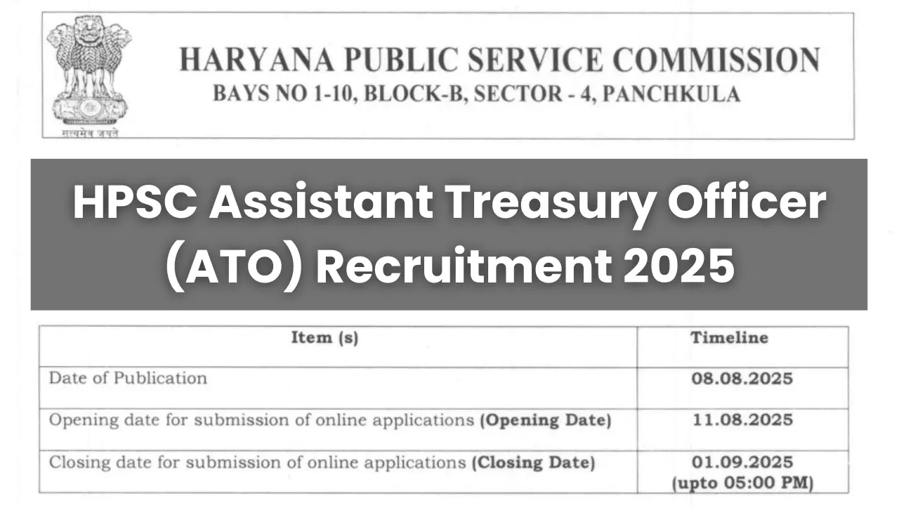HPSC Assistant Treasury Officer (ATO) Recruitment 2025 Advt 23_2023