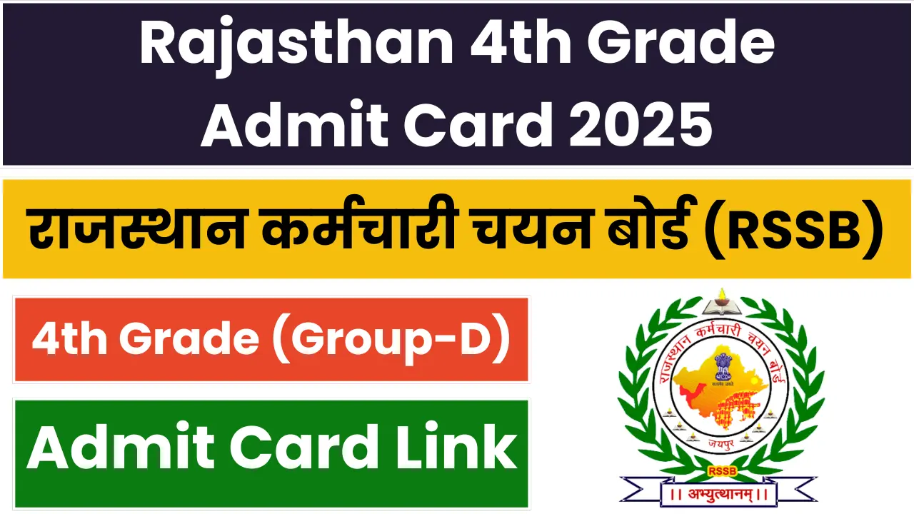 Rajasthan 4th Grade Admit Card 2025