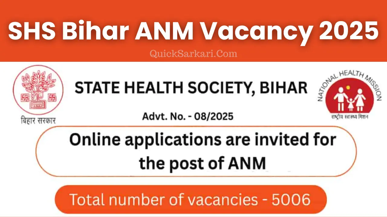 SHS Bihar ANM Vacancy 2025