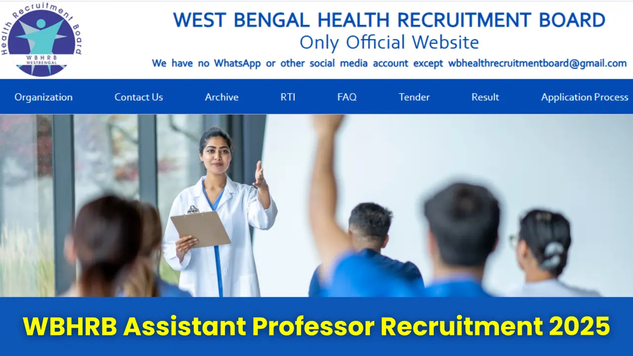 WBHRB Assistant Professor Recruitment 2025