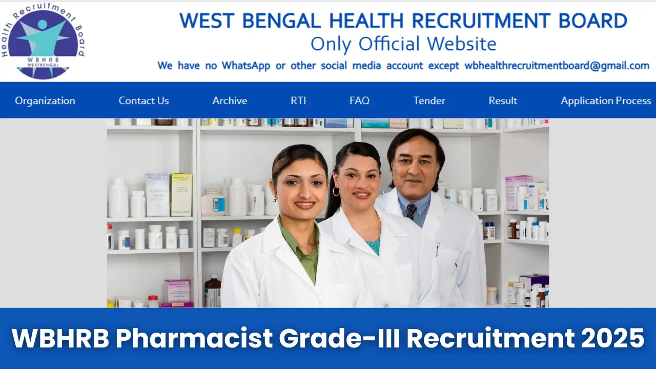 WBHRB Pharmacist Grade-III Recruitment 2025