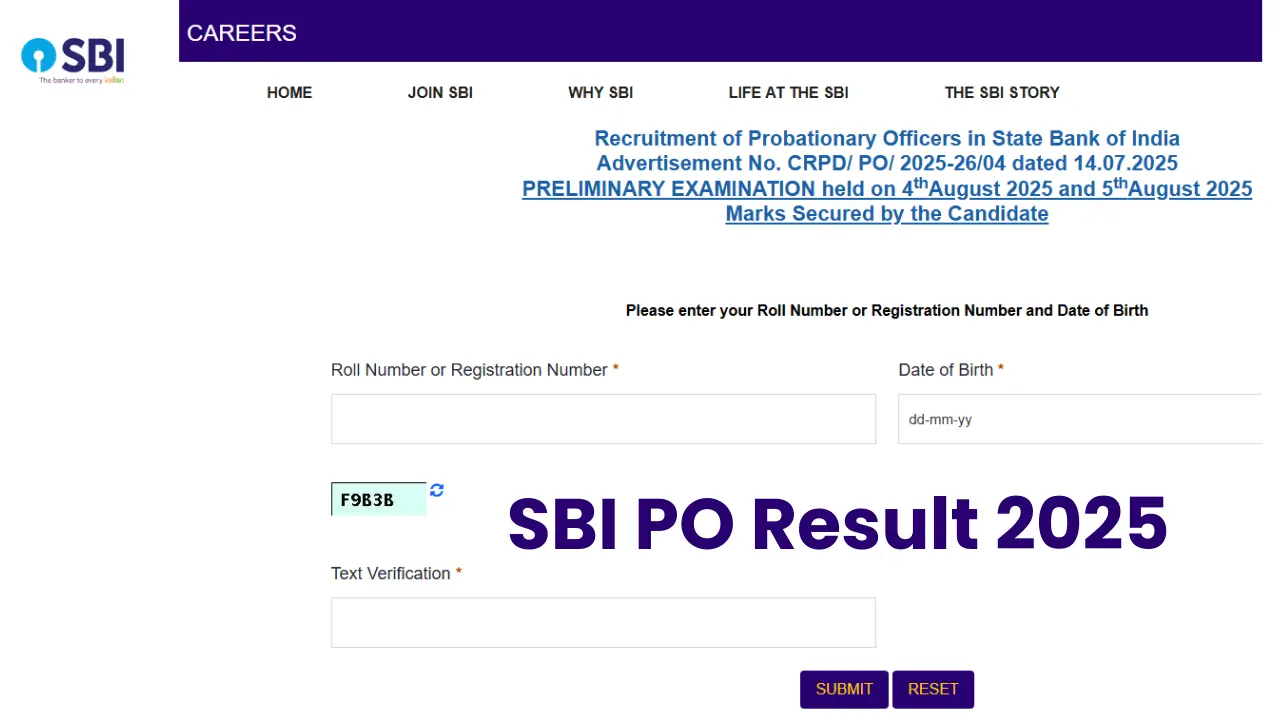 SBI PO Prelims Result 2025