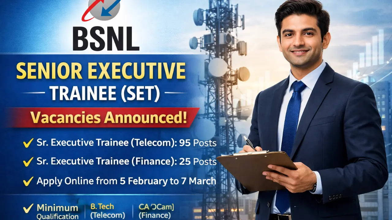 BSNL Senior Executive Trainee (SET) Recruitment 2026