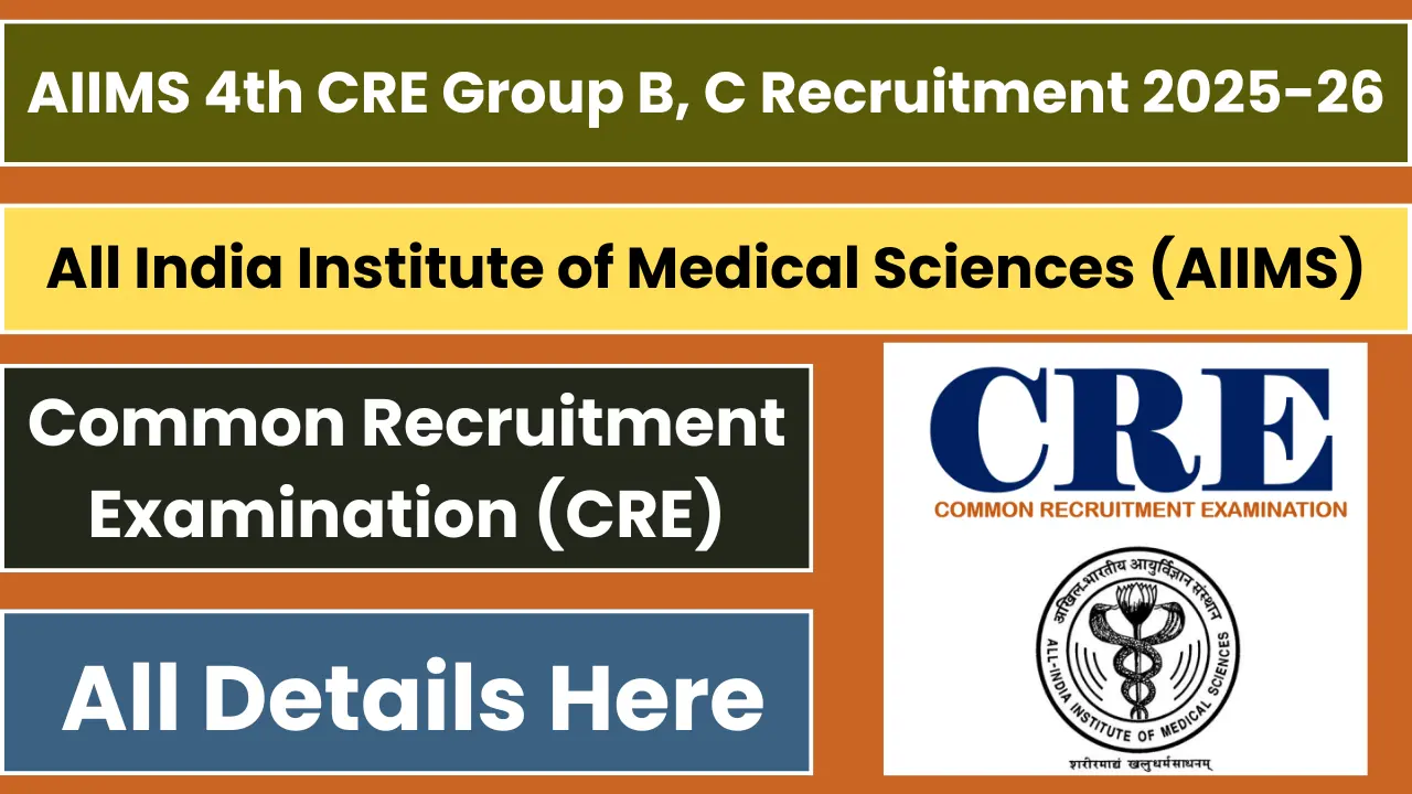 AIIMS 4th CRE Group B, C Recruitment 2025-26