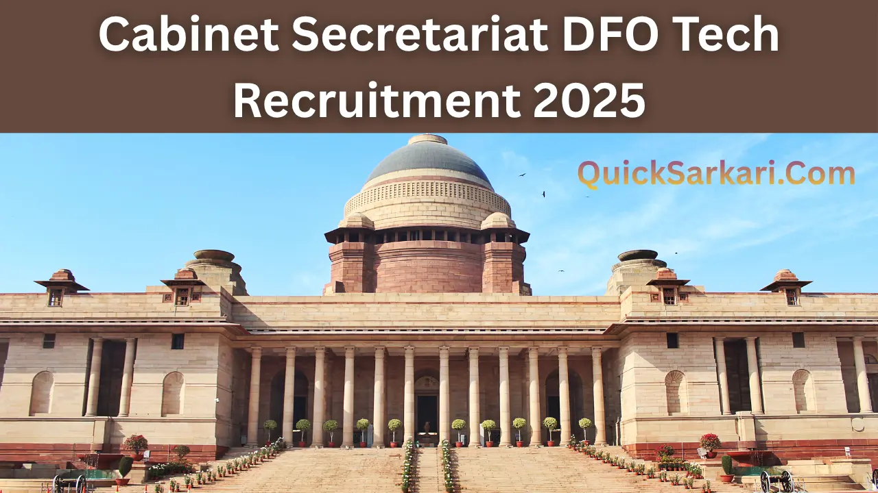 Cabinet Secretariat DFO Tech Recruitment 2025
