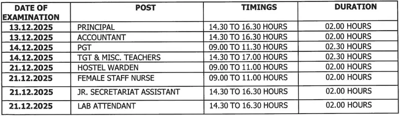 EMRS Exam Date 2025 Notice