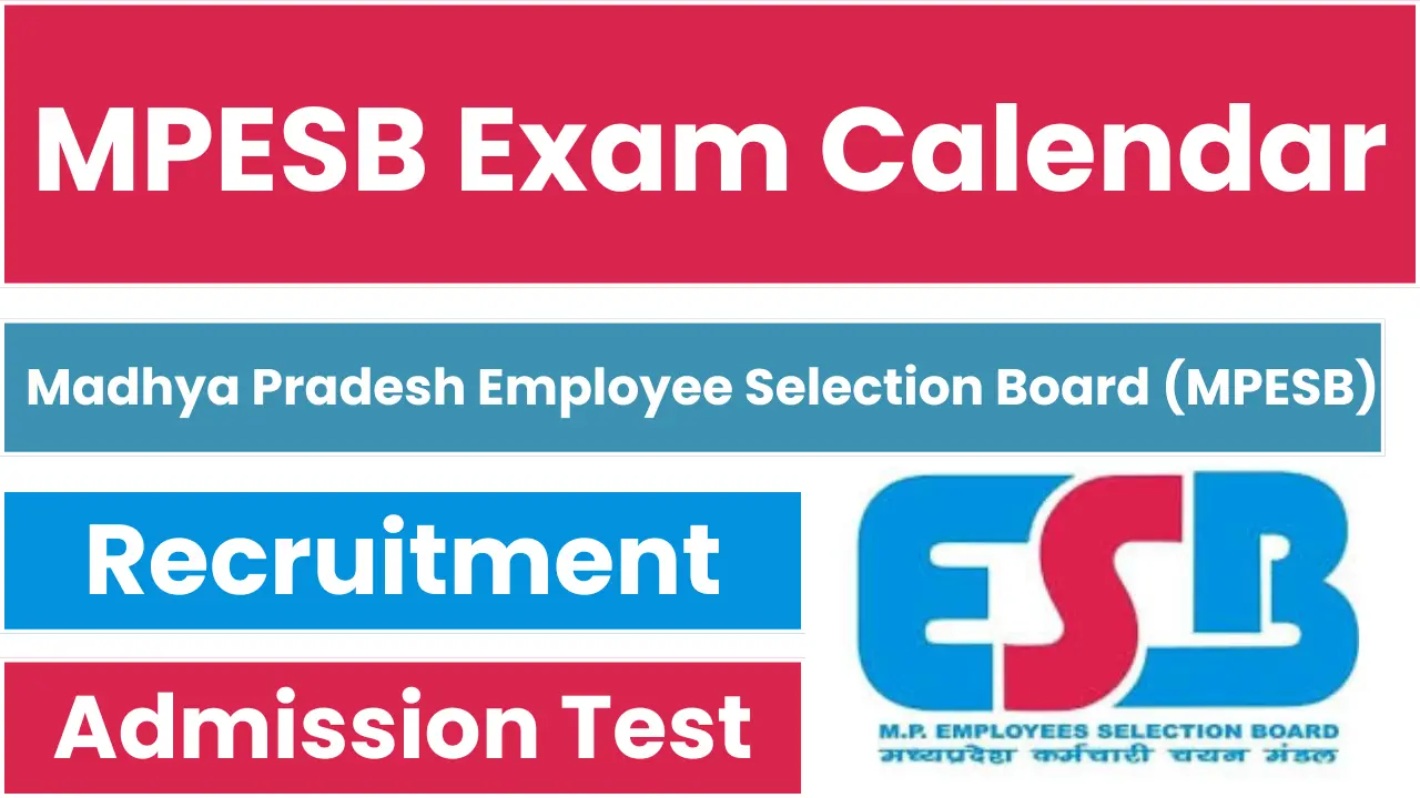 MPESB Exam Calendar
