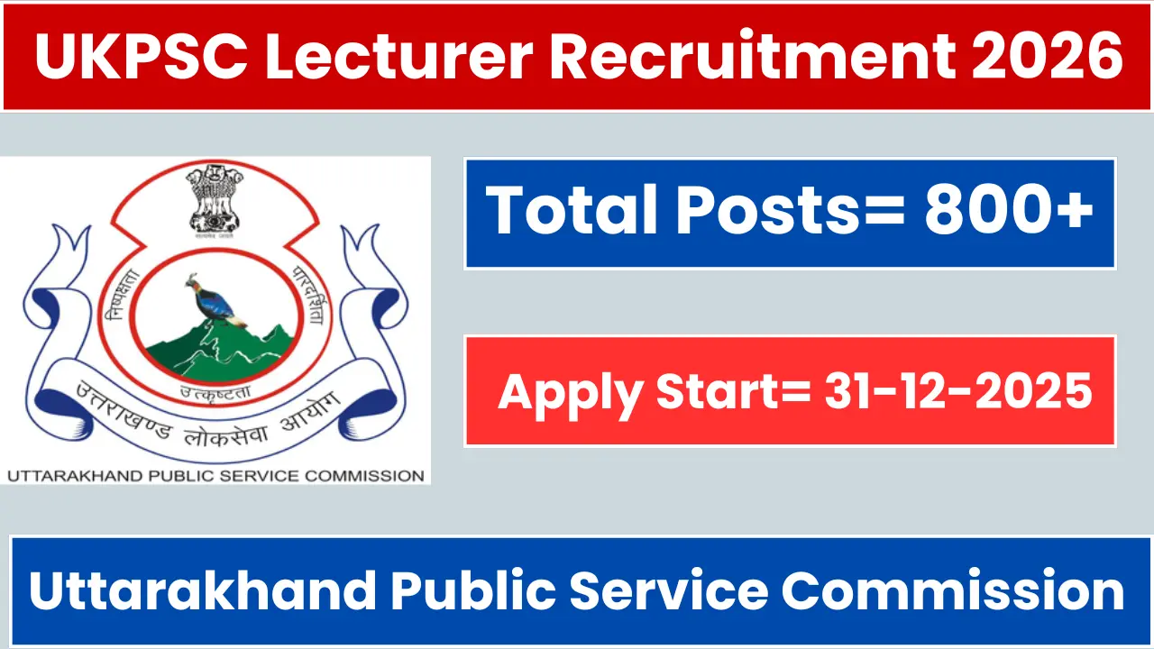 UKPSC Lecturer Recruitment 2026