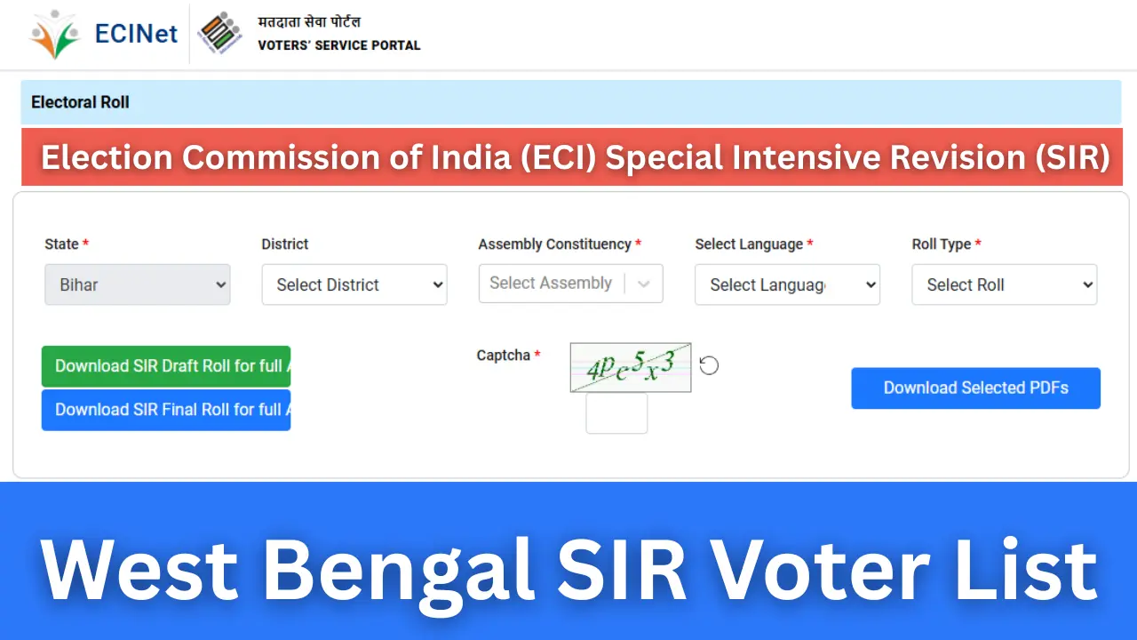 West Bengal SIR Voter List