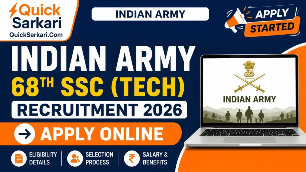 Army SSC Tech 68th Recruitment 2026