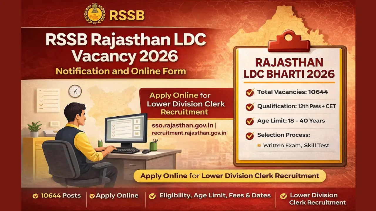 RSSB Rajasthan LDC Vacancy 2026