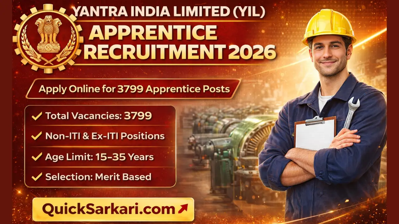 Yantra India Limited (YIL) Apprentice Recruitment 2026