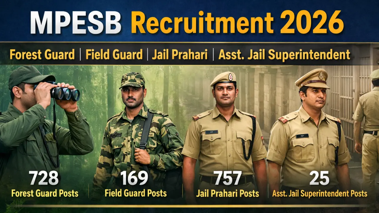 MP Forest Guard, Field Guard, Jail Prahari, and Assistant Jail Superintendent Recruitment 2026