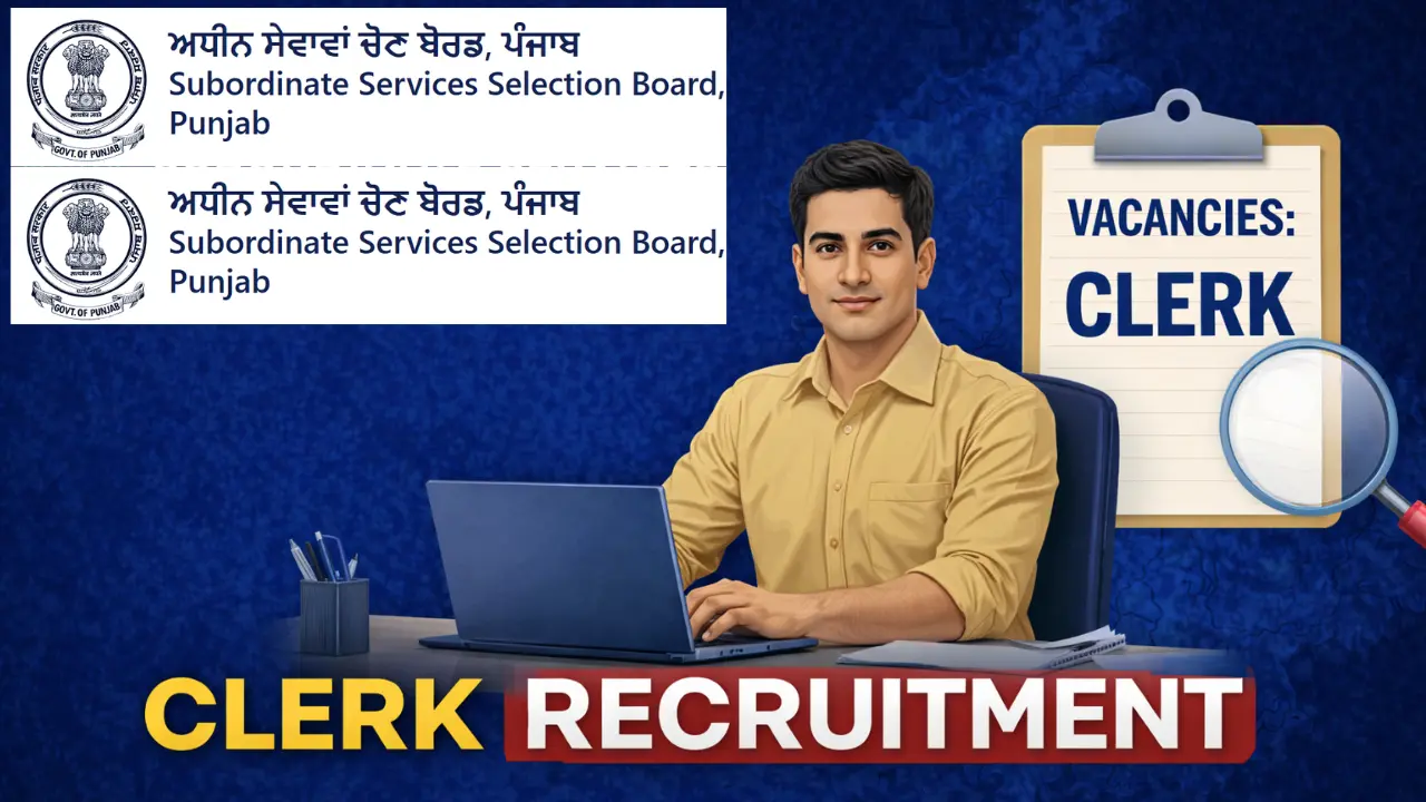 Punjab PSSSB Clerk Recruitment 2026