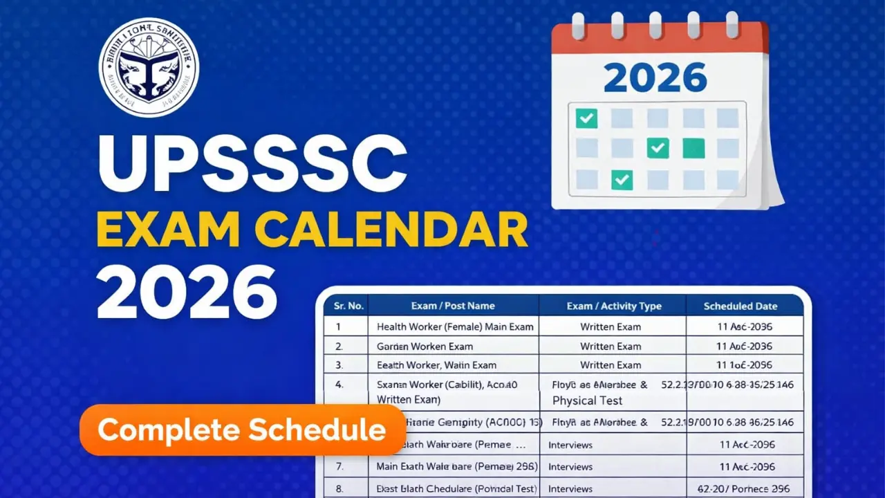 UPSSSC Exam Calendar 2026