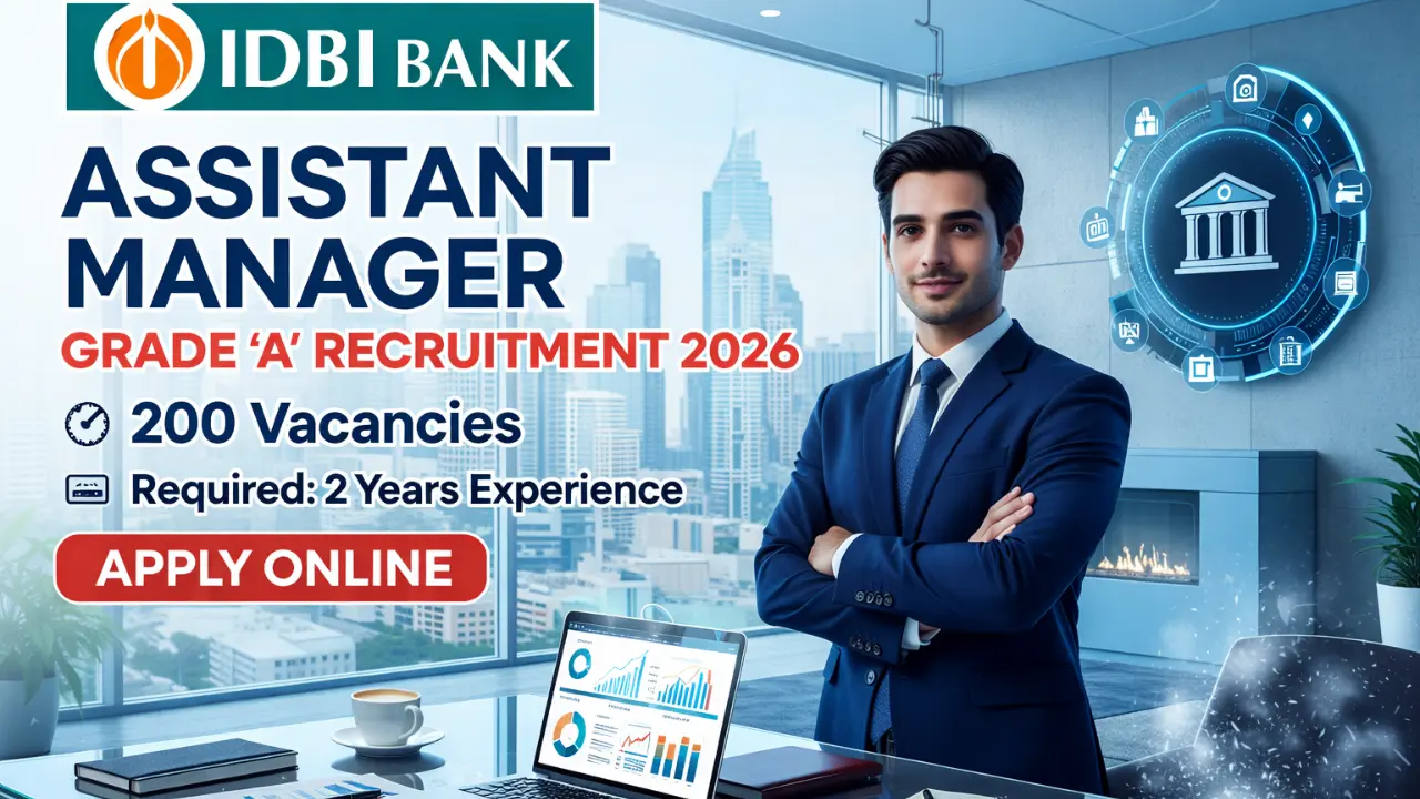 IDBI Bank Assistant Manager Grade A Recruitment 2026