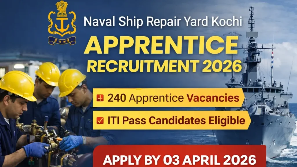 Naval Ship Repair Yard Kochi Apprentice Recruitment 2026
