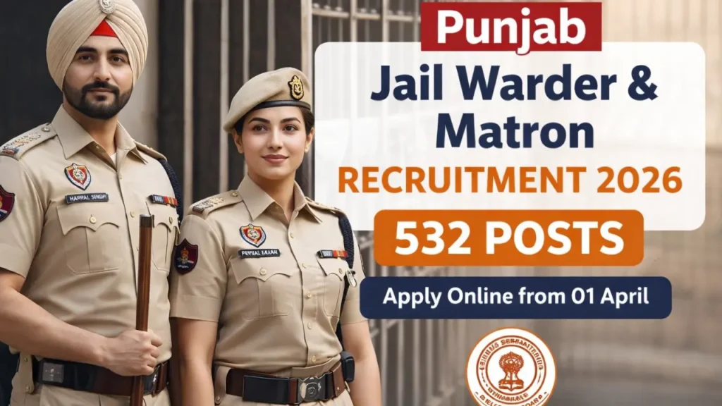 Punjab Jail Warder & Matron Recruitment Advt 08_2026