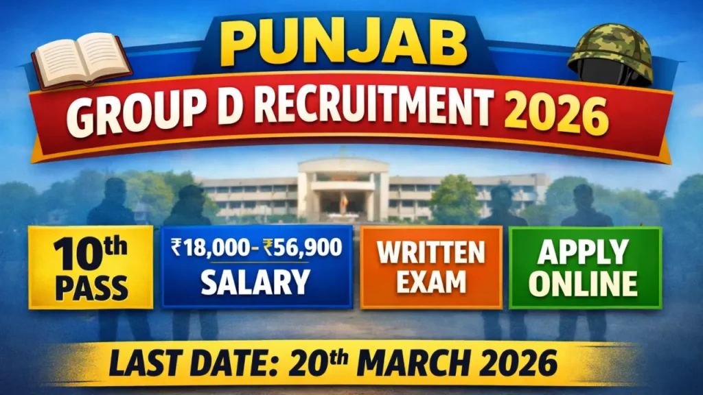 Punjab PSSSB Group D Recruitment Advt 04_2026