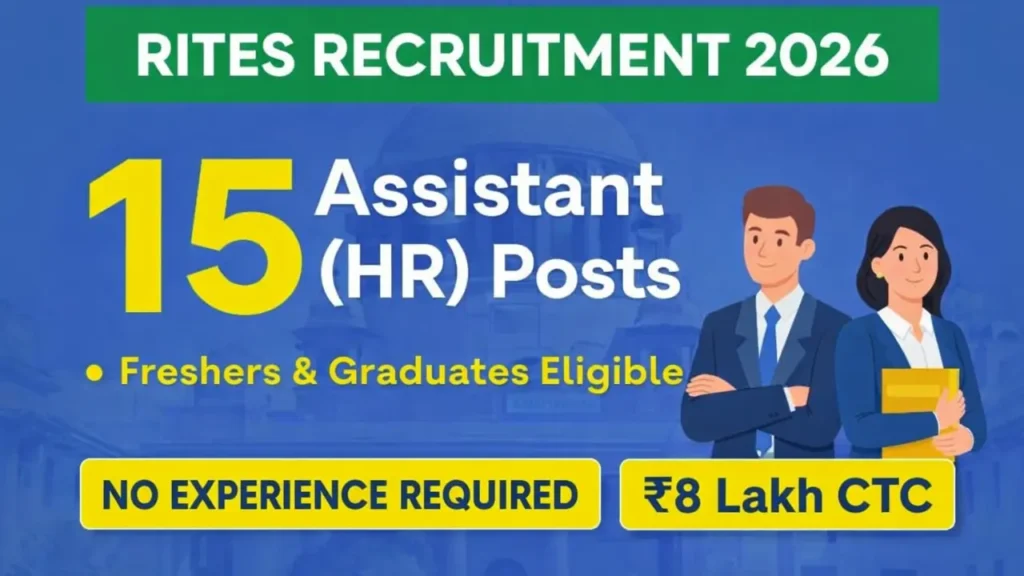 RITES Assistant HR Recruitment 2026