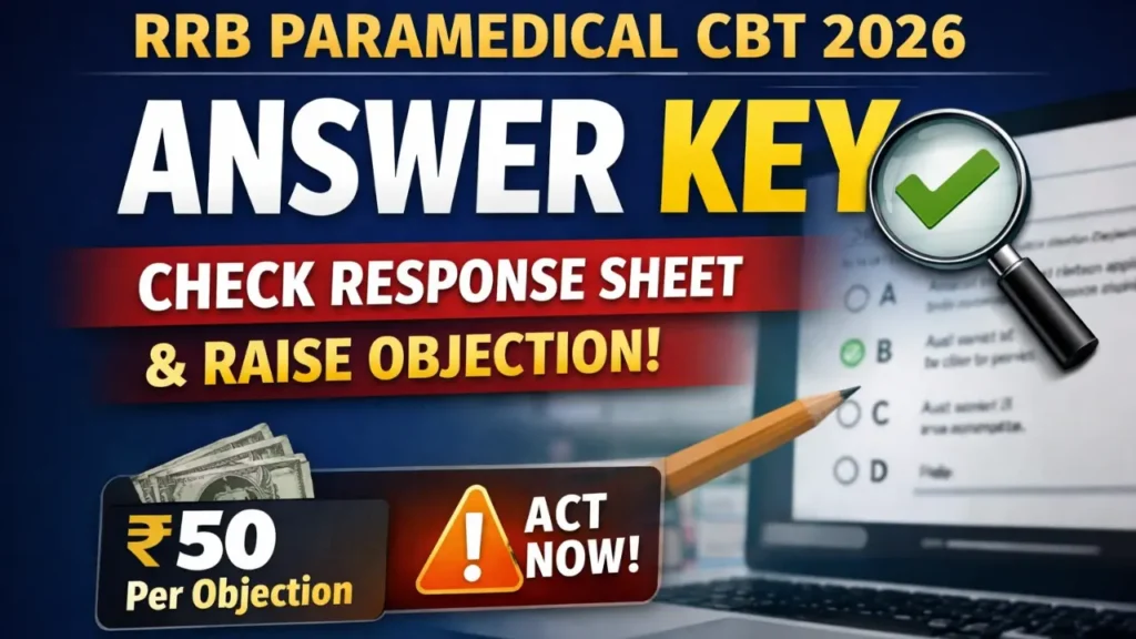 RRB Paramedical Answer Key 2026