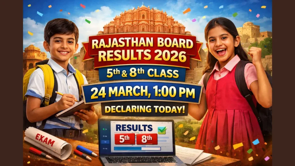 Rajasthan 5th, 8th Board Result 2026