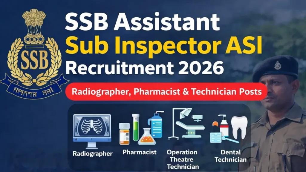 SSB Assistant Sub Inspector (ASI) Paramedical Recruitment 2026
