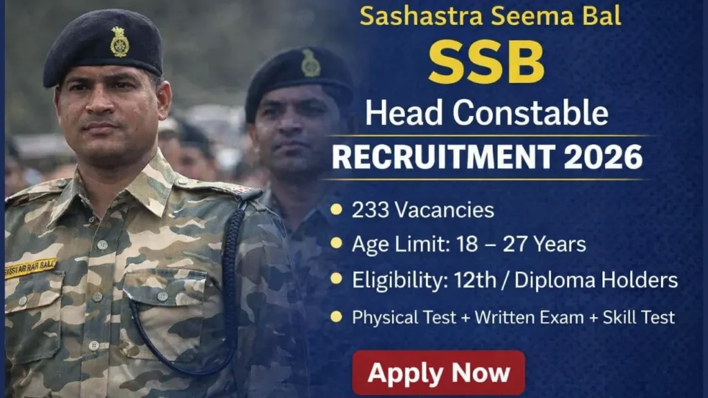 SSB Head Constable Recruitment 2026