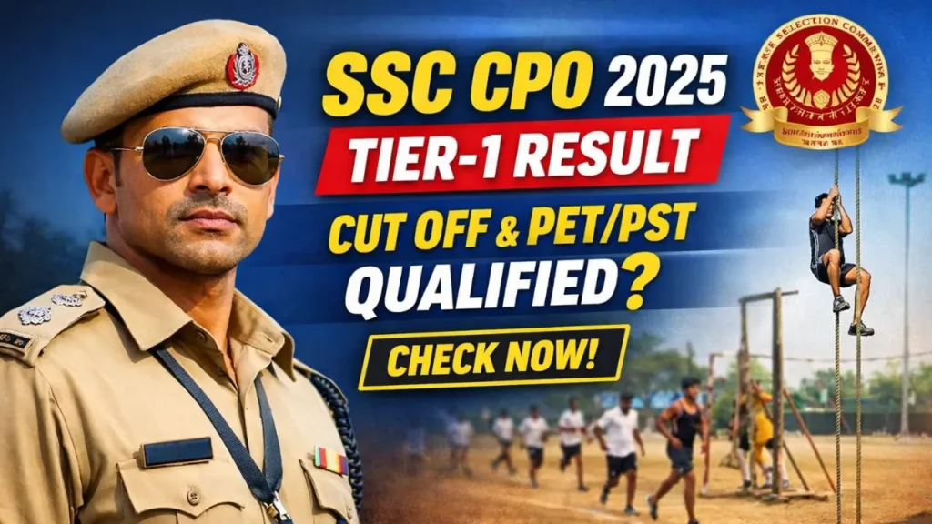 SSC CPO 2025 Tier-1 Result 2026