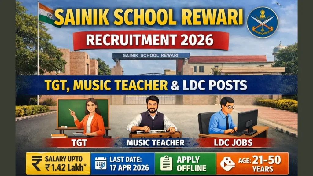 Sainik School Rewari Recruitment 2026