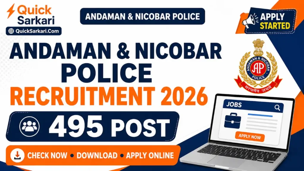 Andaman & Nicobar Police Recruitment 2026