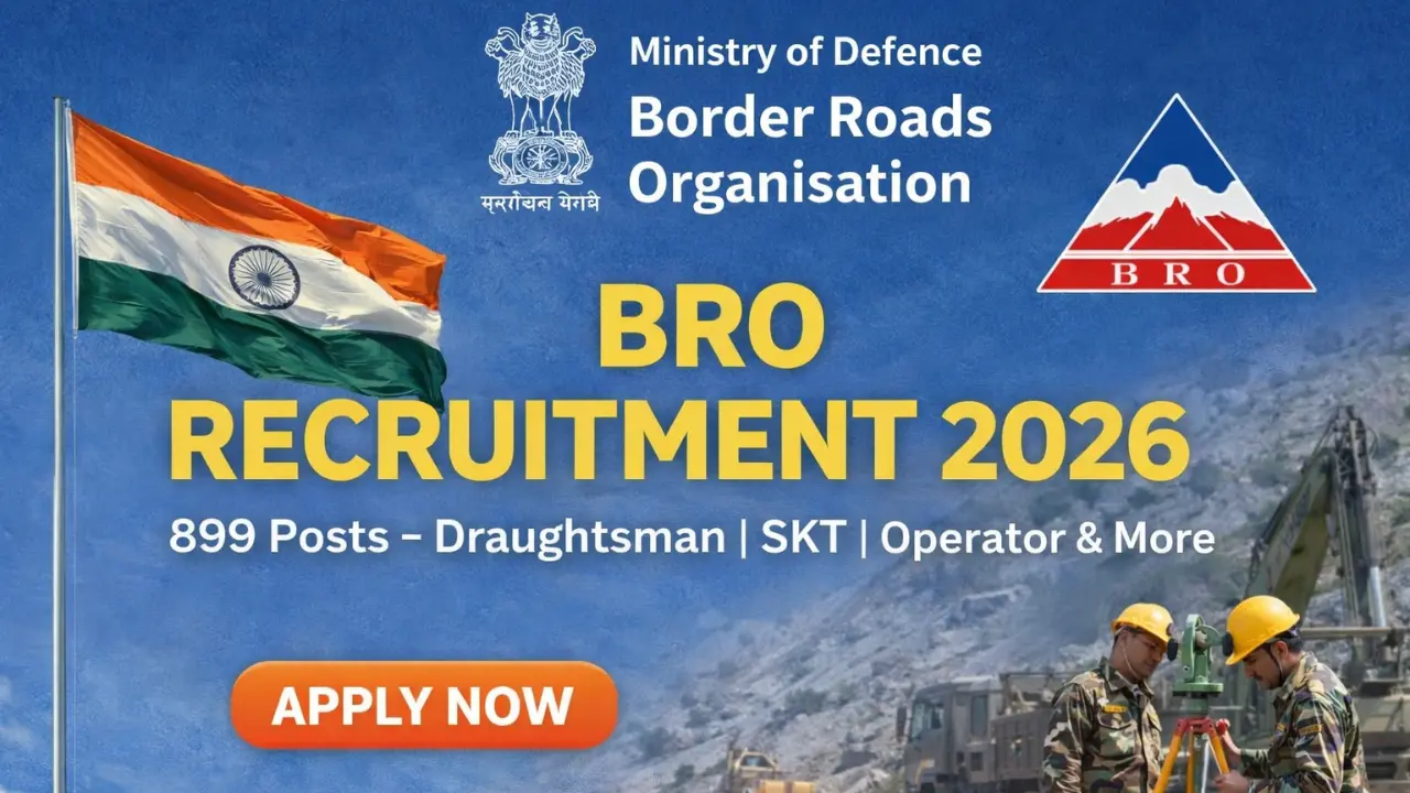 BRO Recruitment Advt 01/2026 Notification Out For 899 Various Posts ...