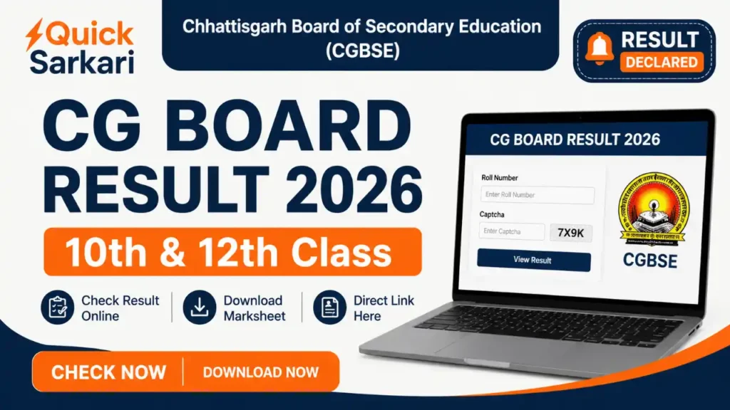 CGBSE CG Board Result 2026 10th 12th Class