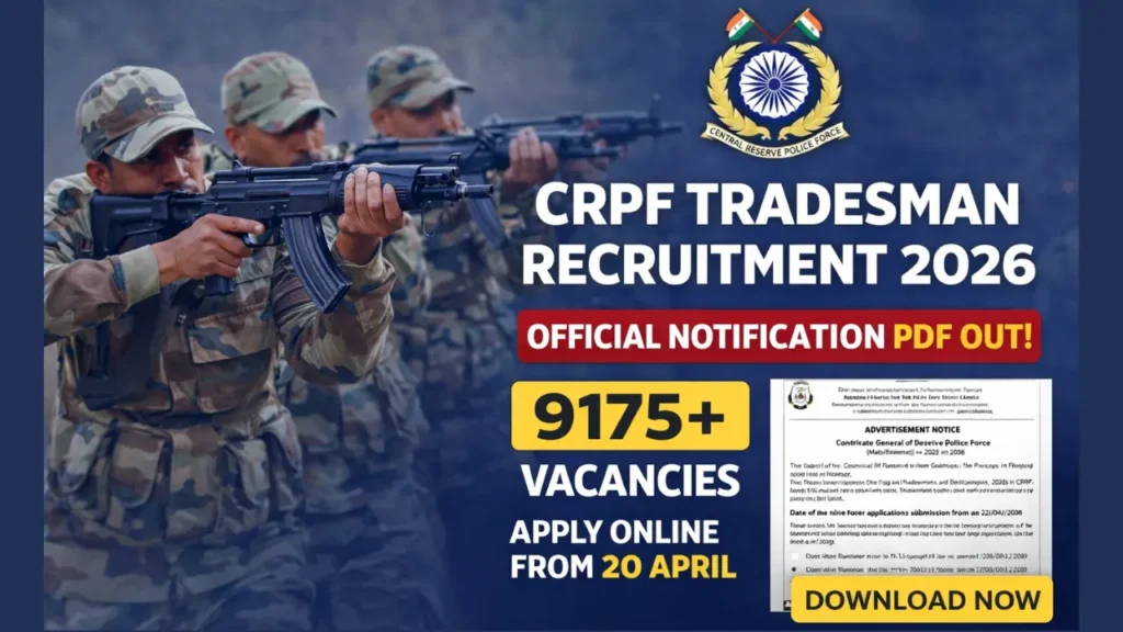 CRPF Tradesman Recruitment 2026