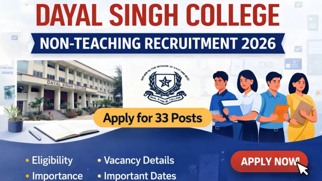 Dayal Singh College Non-Teaching Recruitment 2026