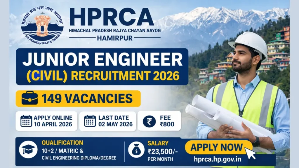 HPRCA JE Civil Recruitment 2026
