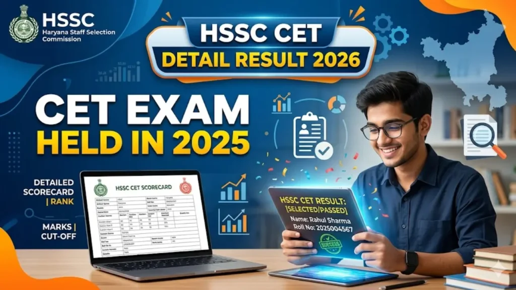 HSSC CET Detail Result 2026
