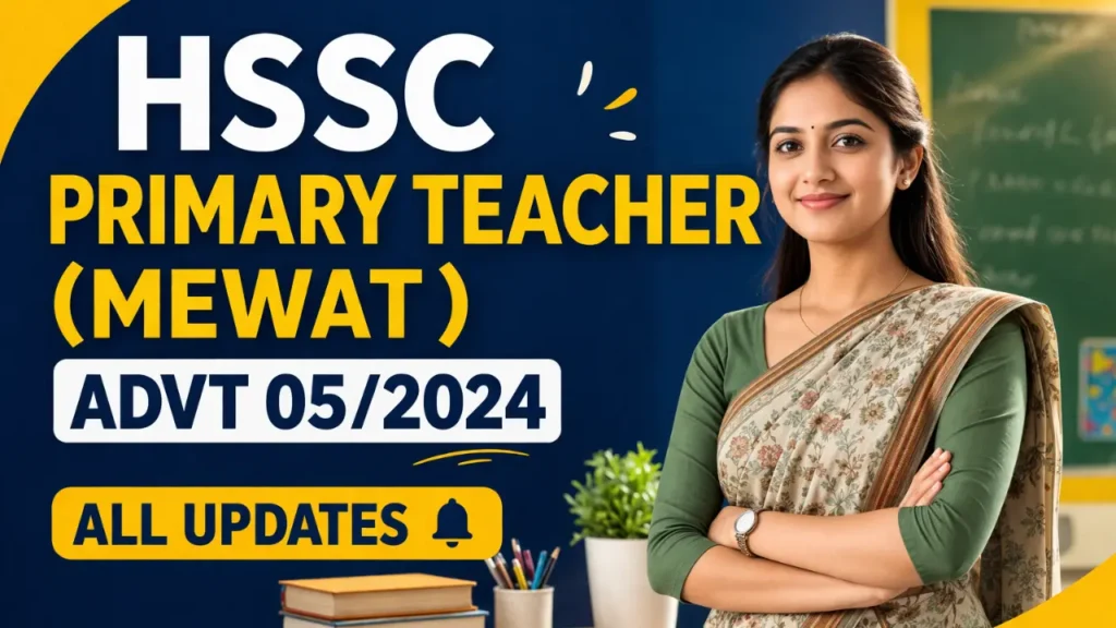 HSSC JBT (Mewat) Teacher Recruitment Advt 05/2024