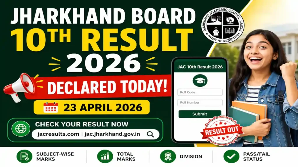 JAC Jharkhand Board 10th Result 2026