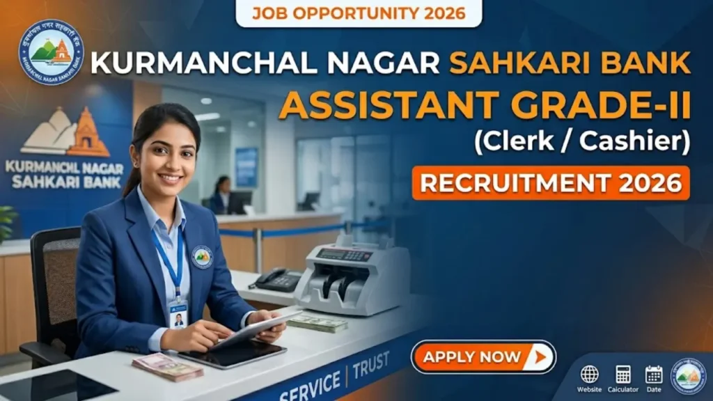 Kurmanchal Nagar Sahkari Bank Clerk Recruitment 2026