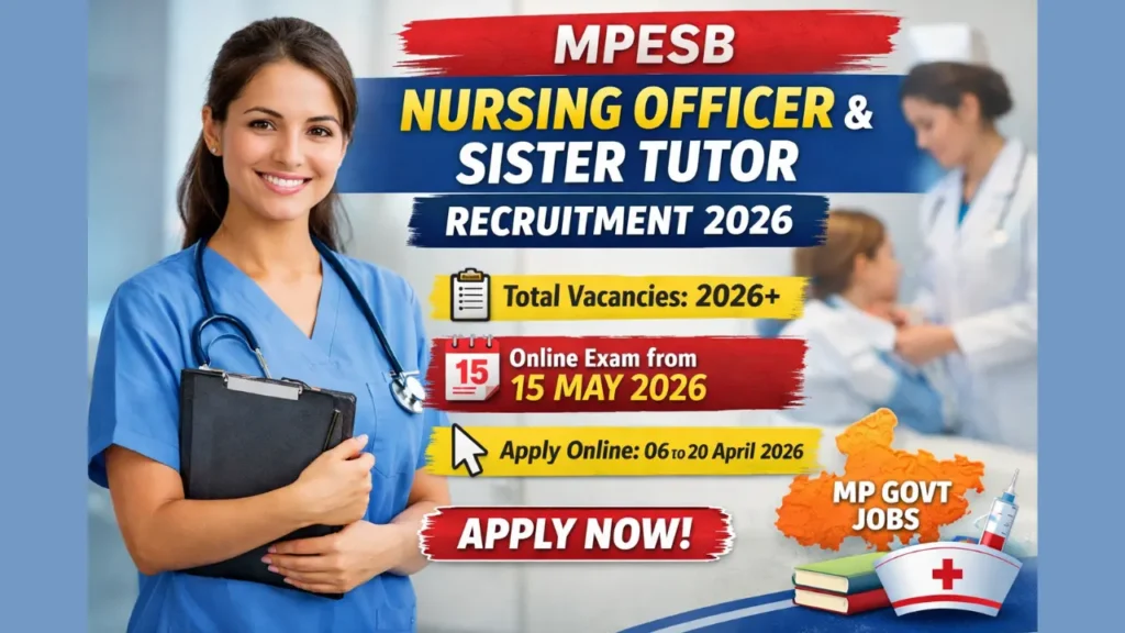 MPESB Nursing Officer and Sister Tutor Recruitment 2026